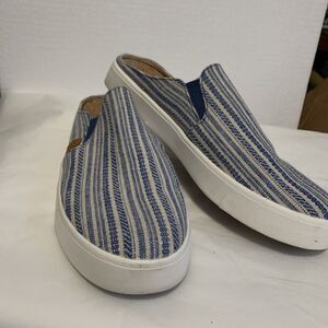 Revitalign Shoes Esplanade Canvas Slide Sz 10 (40.5) Cork Comfort Beachy EUC